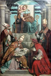 Virgin and Child Enthroned with the Four Fathers of the Latin Church